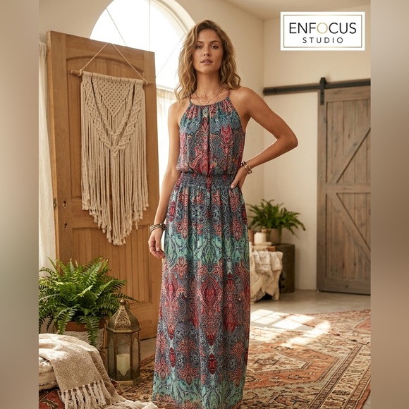 Enfocus Studio Dresses & Skirts - Enfocus Studio Multicolor Paisley Maxi Dress